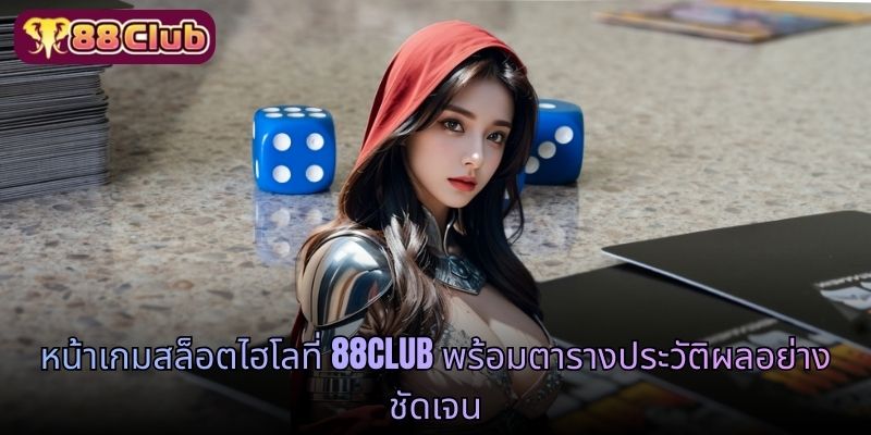 หน้าเกมสล็อตไฮโลที่ 88CLUB พร้อมตารางประวัติผลอย่างชัดเจน